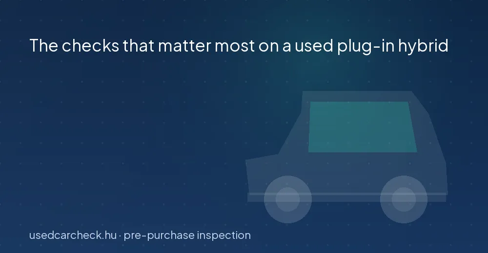 The checks that matter most on a used plug-in hybrid