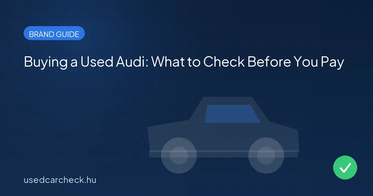 Buying a Used Audi: What to Check Before You Pay