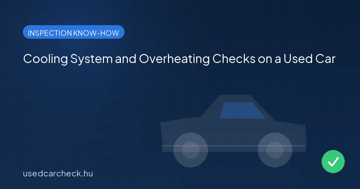 Cooling System and Overheating Checks on a Used Car