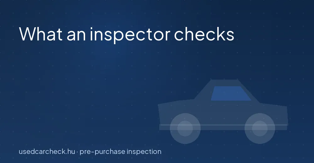 What an inspector checks