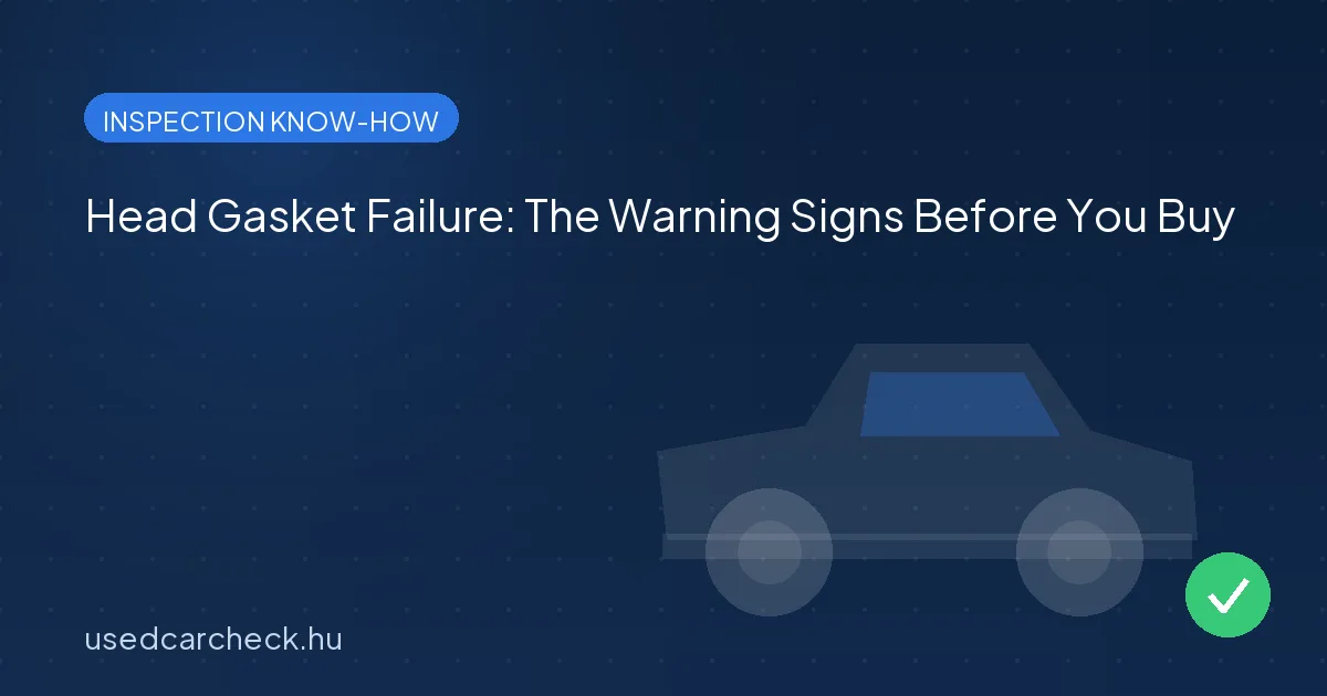 Head Gasket Failure: The Warning Signs Before You Buy