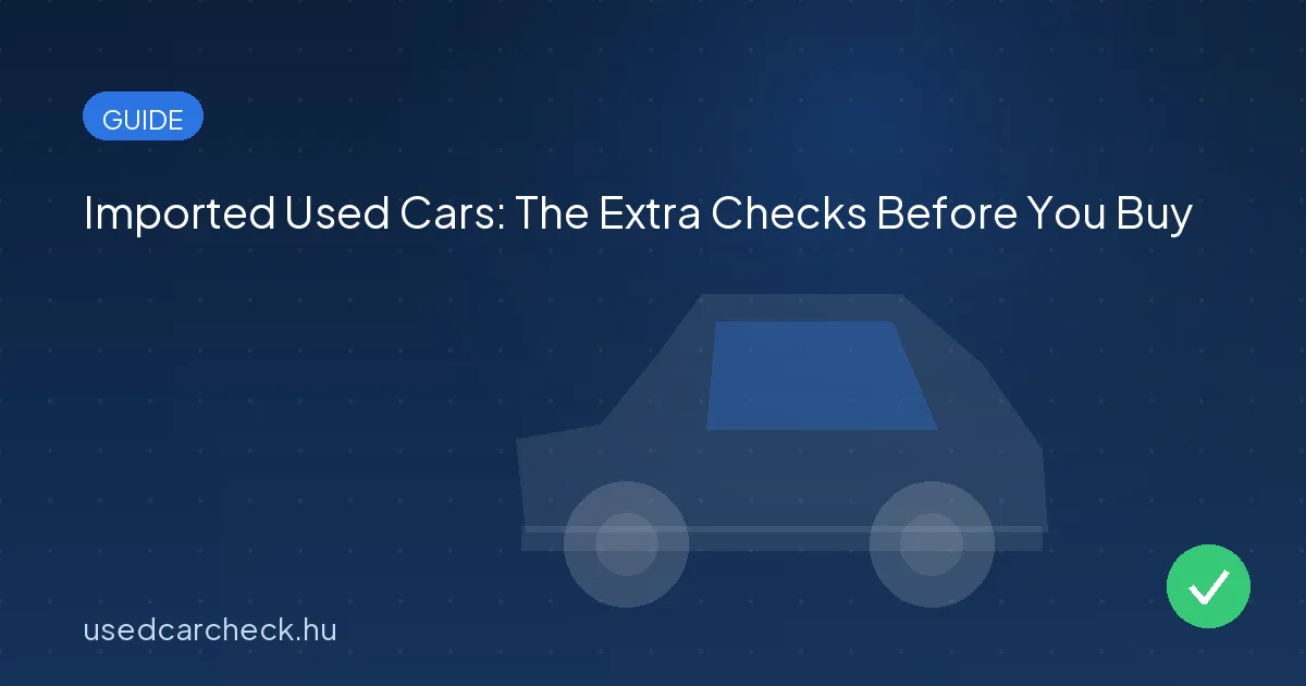 Imported Used Cars: The Extra Checks Before You Buy