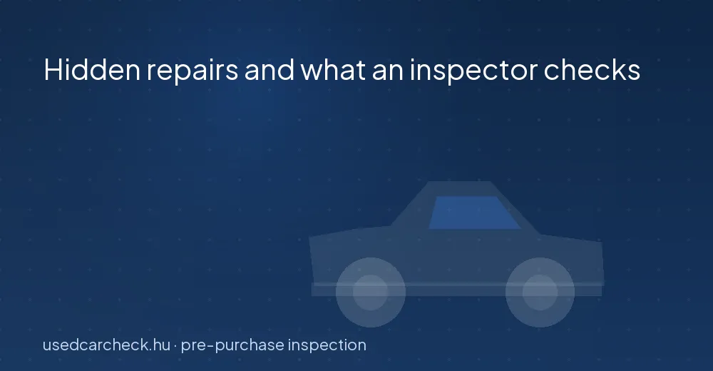 Hidden repairs and what an inspector checks
