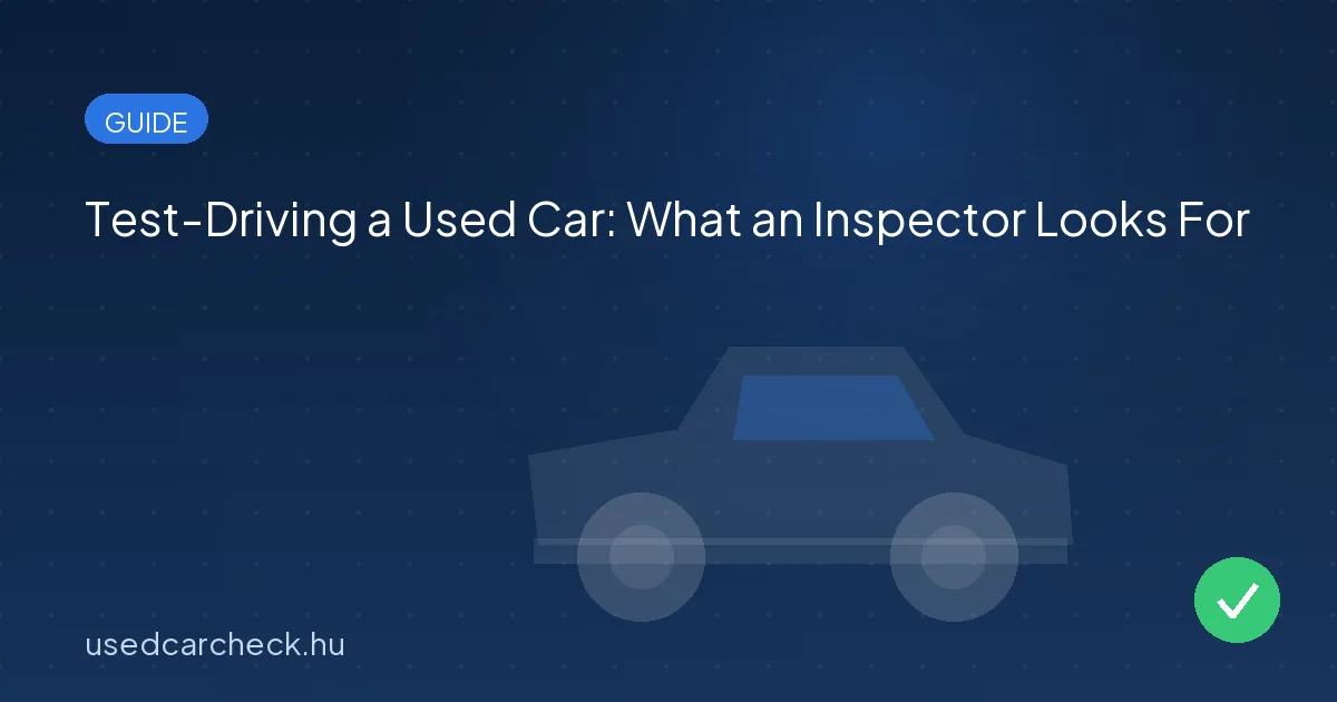 Test-Driving a Used Car: What an Inspector Looks For