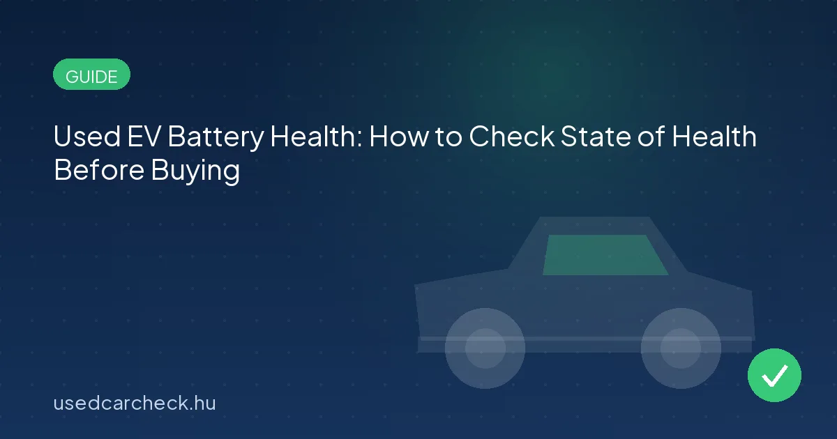 Used EV Battery Health: How to Check State of Health Before Buying