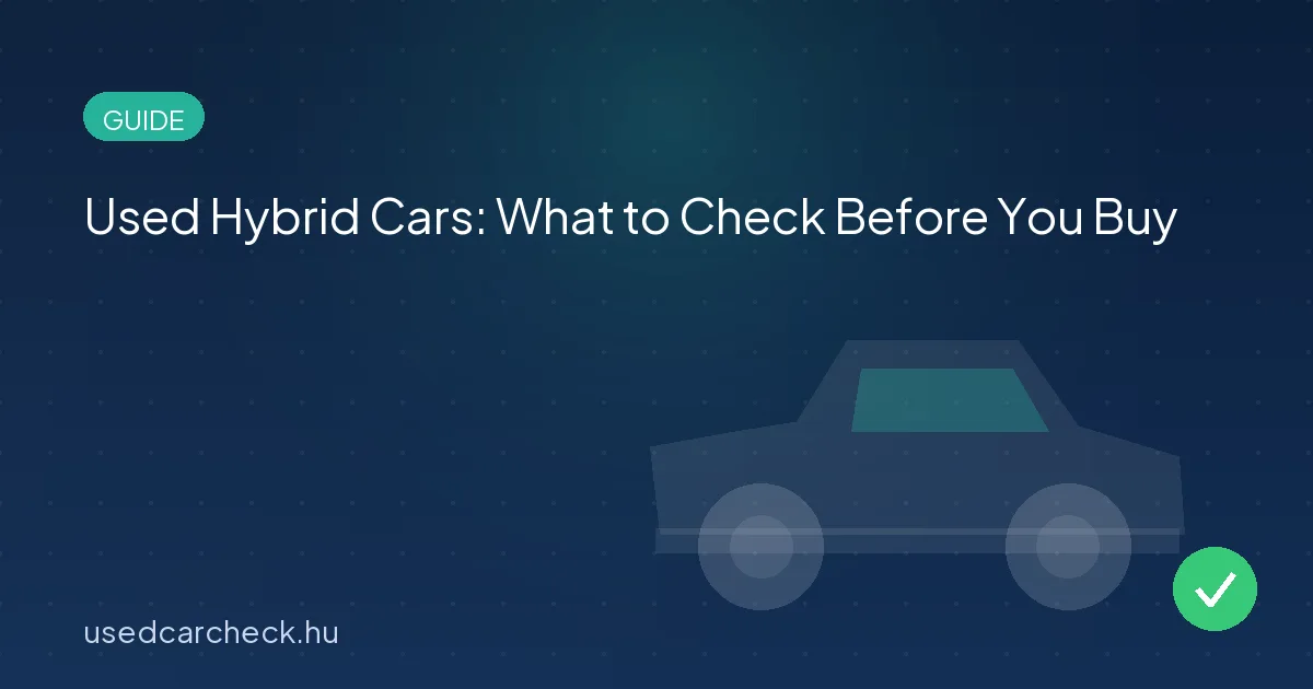 Used Hybrid Cars: What to Check Before You Buy