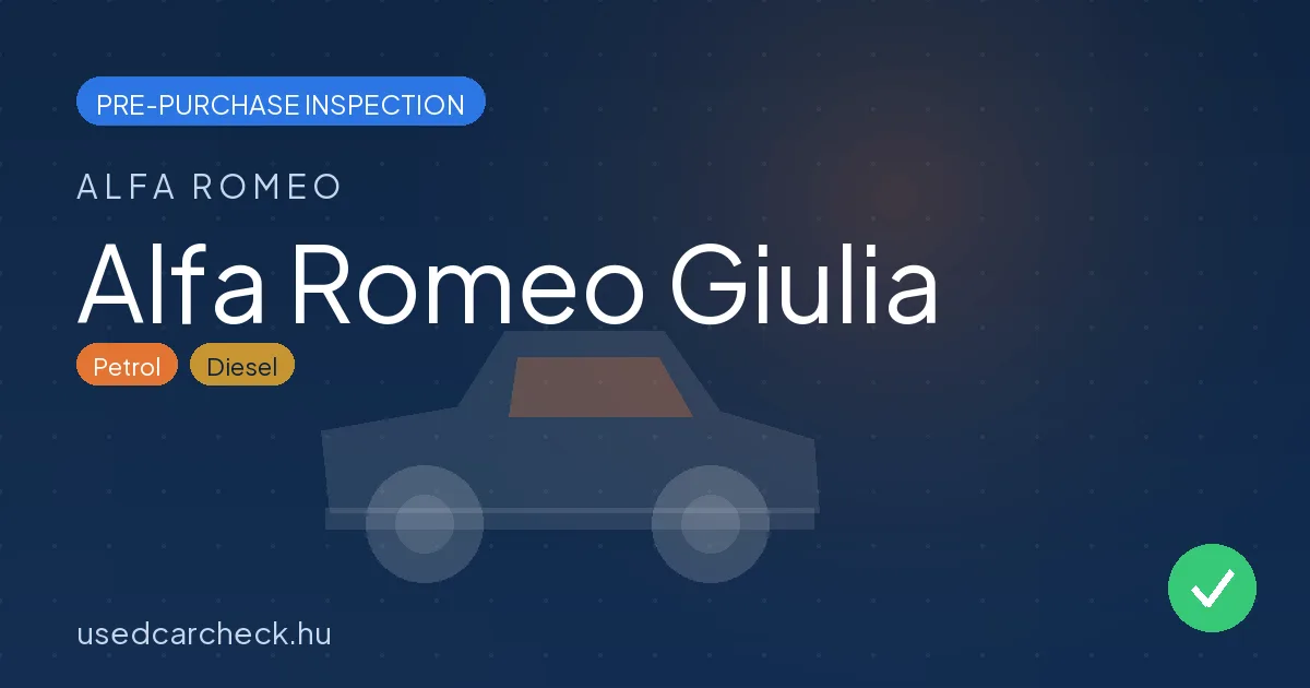 Alfa Romeo Giulia — pre-purchase car inspection in Budapest