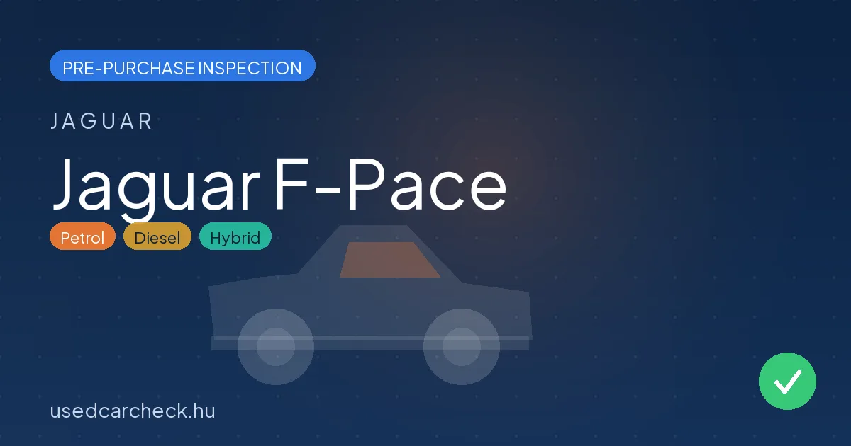 Jaguar F-Pace pre-purchase inspection