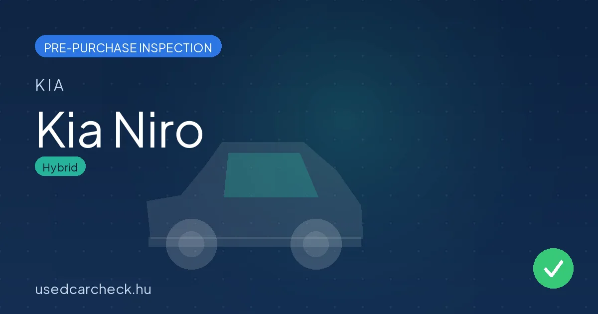 Kia Niro pre-purchase inspection