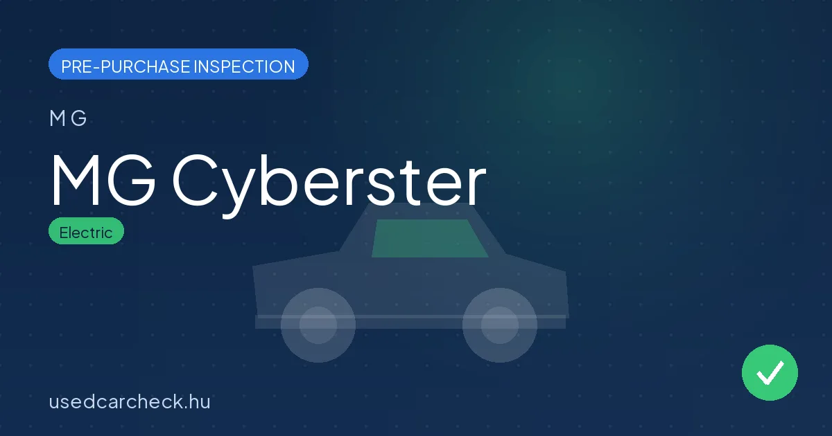 MG Cyberster pre-purchase inspection
