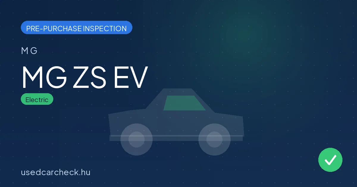 MG ZS EV — pre-purchase car inspection in Budapest