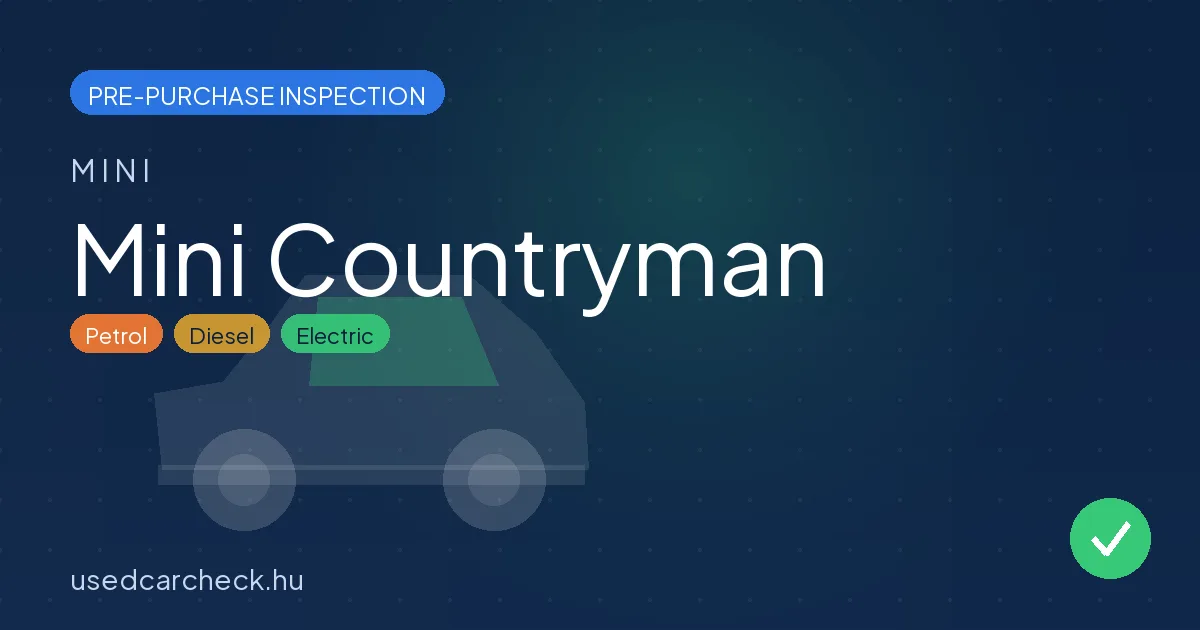 Mini Countryman pre-purchase inspection