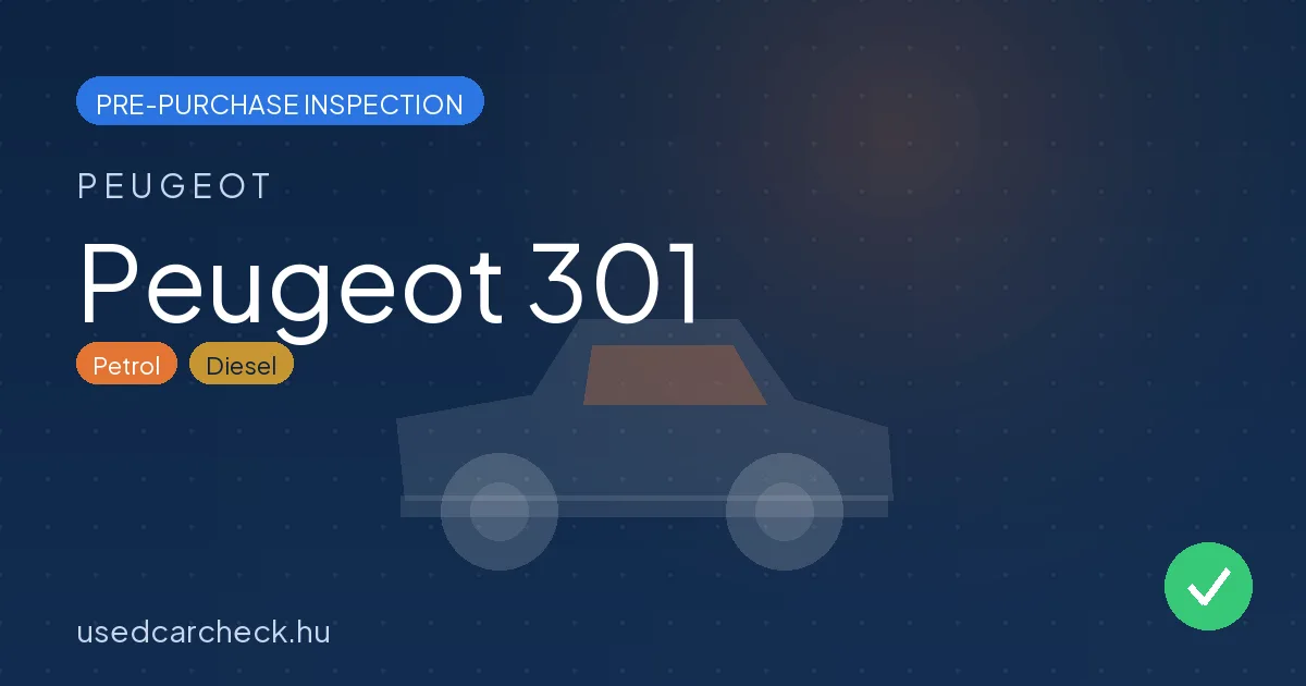 Peugeot 301 pre-purchase inspection