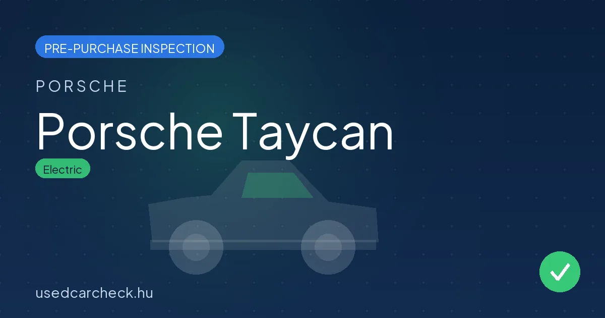 Porsche Taycan pre-purchase inspection