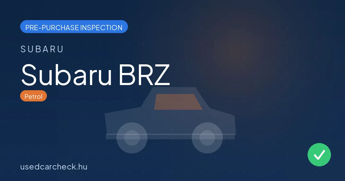 Subaru BRZ pre-purchase inspection