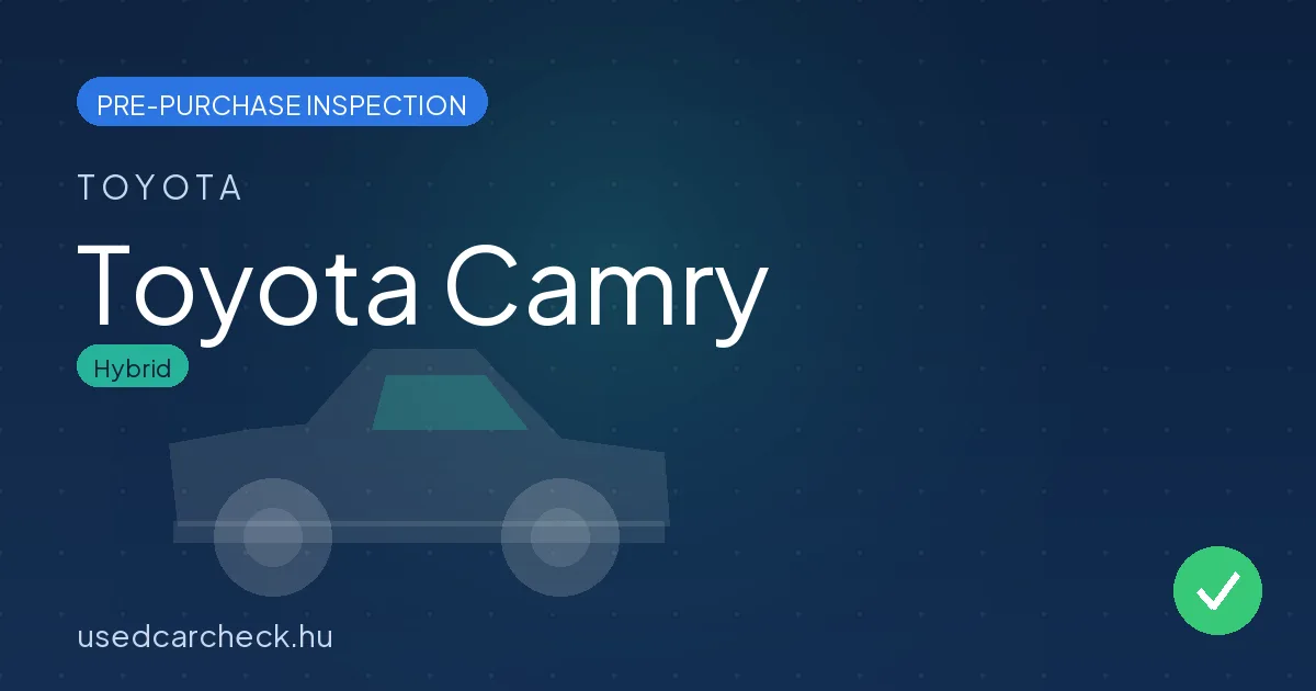 Toyota Camry pre-purchase inspection