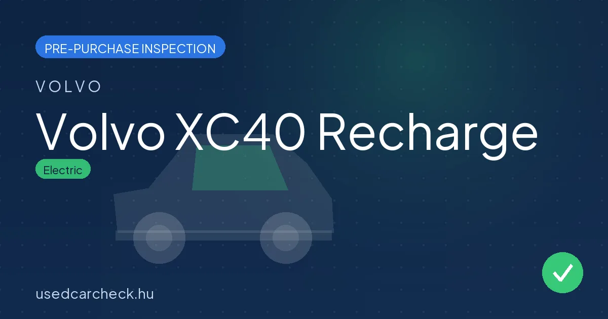 Volvo XC40 Recharge pre-purchase inspection